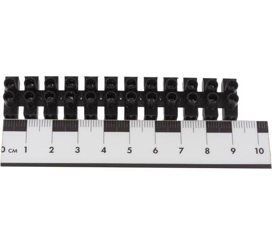 Колодка клеммная APEX 4 мм, 3А, полистирол, черная, 10 шт. ES41041
