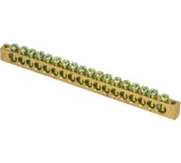 Шина EKF PEN ноль-земля, 18 отверстий, латунь, крепеж по краям, PROxima sn0-125-18-k