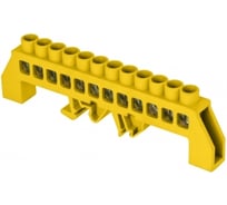 Шина EKF "0" РЕ, 12 отверстий латунь желтый нейлоновый корпус комбинированный PROxima sn0-125-12-dpe