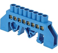 Шина EKF PROxima "0" N, 8 отверстий, латунь, синий, нейлоновый корпус, комбинированный 20 шт sn0-125-8-dn