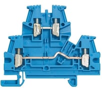 Винтовая клемма двухполюсная двухъярусная Legrand Viking 3 шаг 6 мм синий 037108