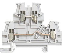 Винтовая клемма двухполюсная двухъярусная Legrand Viking 3 шаг 6 мм серый 037168