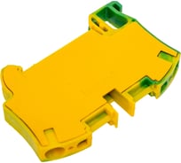Пружинная клемма заземляющая однополюсная Legrand Viking 3 2 проводника шаг 8 мм желто-зеленый 037272