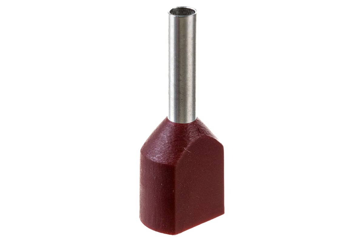 Наконечник IEK НШвИ, 2x0,75-8 мм2, темно-красный, ИЭК, НГИ2, 100 шт ...