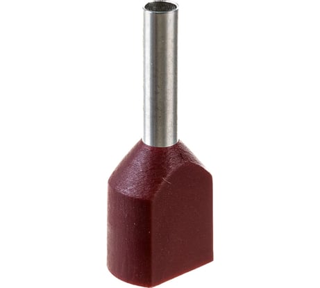 Наконечник IEK НШвИ, 2x0,75-8 мм2, темно-красный, ИЭК, НГИ2, 100 шт, UTE10-D75-100
