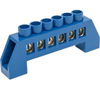 Шина N ноль в изоляторе ЭРА NO-22462 ШНИ-8x12-6-Д-синий Б0062949