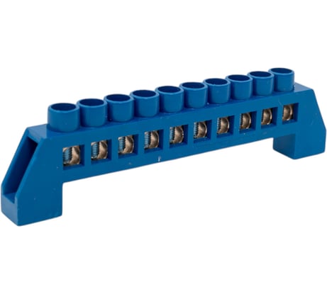 Шина N ноль в изоляторе ЭРА NO-22459 ШНИ-6x9-10-Д-синий Б0062948