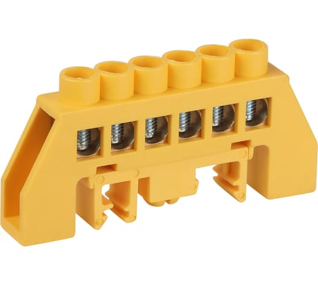 Шина ЭРА NO-224-115 PE земля в комбинированном изоляторе на DIN-рейку ШНИ-8x12-6-Д-желтый Б0062977