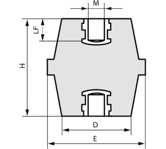 Изолятор шинный DKC 20х19 М6 1 ШТ ISBK2033DIY