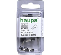 Конечная изолированная гильза HAUPA цвет чёрный 1,5/8 упаковка 25 шт. 270808/25