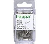 Конечная изолированная гильза HAUPA цвет серый 4/10, упаковка 25 шт. 270814/25
