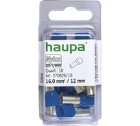 Конечная изолированная гильза HAUPA цвет синий 16/12 упаковка 10 шт. 270826/10