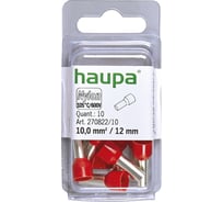 Конечная изолированная гильза HAUPA цвет красный 10/12 упаковка 10 шт. 270822/10
