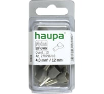 Конечная гильза HAUPA для двух проводов цвет серый 4/12 упаковка 10 шт. 270796/10