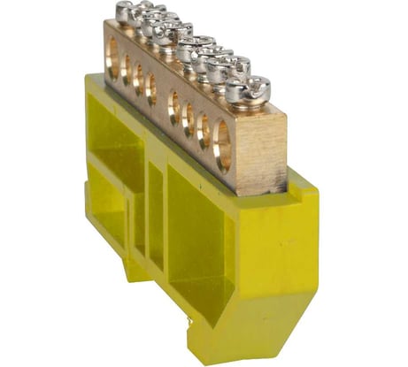 Шина нулевая КЭАЗ с изолятором OptiKit BB-D-PE-DIN-8-6х9-желтый 277857