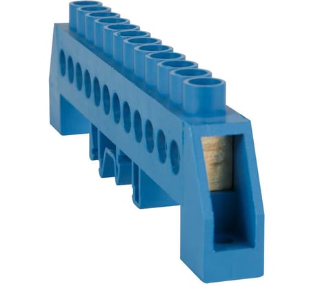 Шина нулевая в комбинированной изоляции КЭАЗ OptiKit BB-F-N-DIN-8-8х12-синий 277973