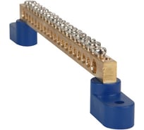 Шина нулевая с двумя изоляторами КЭАЗ OptiKit BB-T-N-S-8-6х9-синий 277902