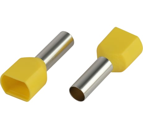 Наконечник гильза ЭРА NO-225106 (двойной) НШвИ(2) 6,0-14 с изолированным фланцем (упаковка 50 шт.) Б0063296