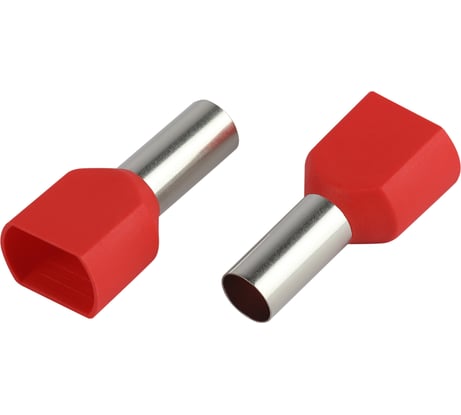 Наконечник гильза ЭРА NO-225107 (двойной) НШвИ(2) 10,0-14 с изолированным фланцем (упаковка 50 шт.) Б0063342