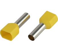 Наконечник гильза ЭРА NO-22576 (двойной) НШвИ(2) 6,01-4 с изолированным фланцем (упаковка 500 шт.) Б0063347