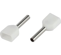 Наконечник гильза ЭРА NO-22596 (двойной) НШвИ(2) 0,5-8 с изолированным фланцем (упаковка 50 шт.) Б0063268