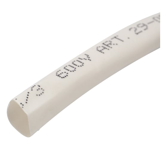 Термоусаживаемая трубка REXANT 6,0/3,0 мм, белая, ролик 2,44 м 29-0031