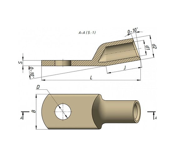 Наконечник ЗЭТАРУС ТМЛ 50-10-11 упаковка 2шт zeta10663