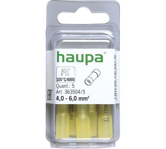 Стыковой соединитель HAUPA 4,0-6,0 упаковка 5 шт. 363504/5