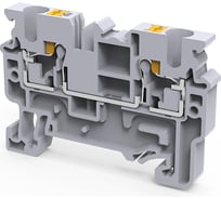 Клемма КЭАЗ проходная push-in OptiClip CP-4-I-32A-(0,2-4)-серый 100 шт 331840