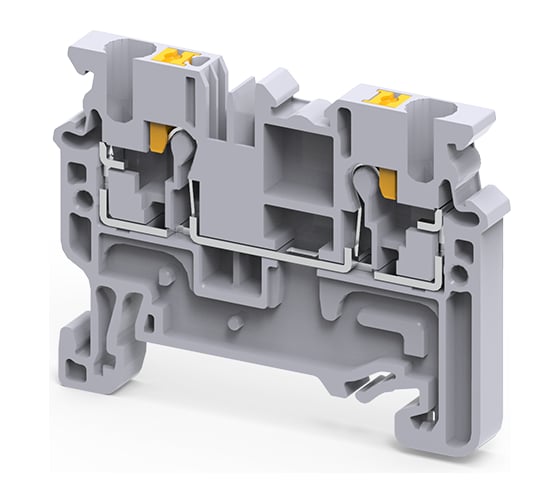 Клемма КЭАЗ проходная push-in OptiClip CP-2,5-I-24A-(0,2-2,5)-серый 100 шт 331838