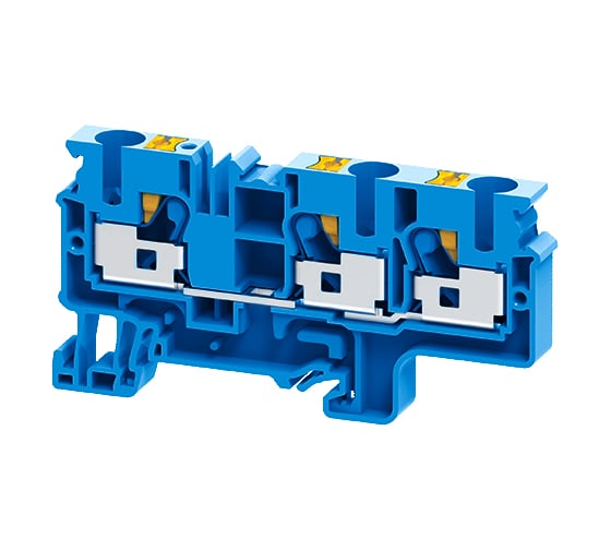 Клемма КЭАЗ с 3-мя контактами push-in OptiClip СP-10-TRIPLET-I-BU-синий 50 шт 331853