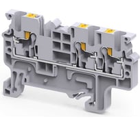 Клемма с 3-мя контактами push-in КЭАЗ OptiClip СP-2,5-TRIPLET-I-серый -100шт 331844