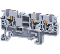 Клемма с 3-мя контактами push-in КЭАЗ OptiClip СP-4-TRIPLET-I-серый -50шт 331848
