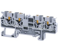 Клемма с 4-мя контактами push-in КЭАЗ OptiClip СP-4-QUATTRO-(0,2-4)-I-серый -50шт 331850
