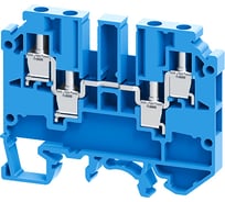 Клемма с четырьмя контактами винтовая КЭАЗ OptiClip СMC-2,5-QUATTRO-(0,2-4)-I-BU-синий -50шт 289794