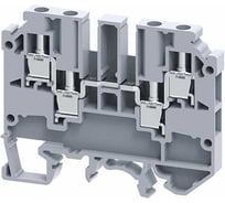 Клемма КЭАЗ с четырьмя контактами винтовая OptiClip СMC-2,5-QUATTRO-(0,2-4)-I-серый 50 шт 289793