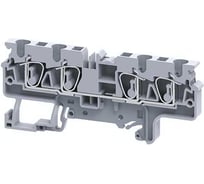 Клемма КЭАЗ с четырьмя контактами пружинная OptiClip СX-4-QUATTRO-(0,2-4)-I-серый 50 шт 289755