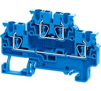 Клеммы двухярусные пружинная КЭАЗ OptiClip CXDL-2,5-2L-I-BU-синий -50шт 289765