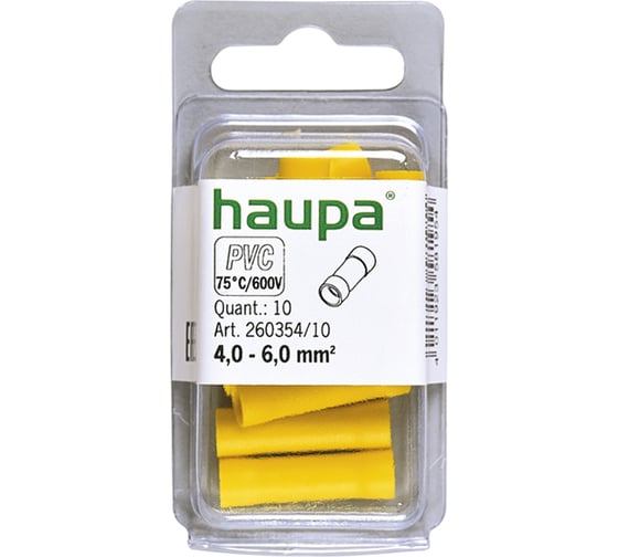 Стыковой изолированный соединитель HAUPA 4-6 ПВХ упаковка 10 шт. 260354/10