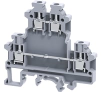 Клемма КЭАЗ двухярусная винтовая OptiClip ODL-2,5-2L-I-серый 50 шт 289801