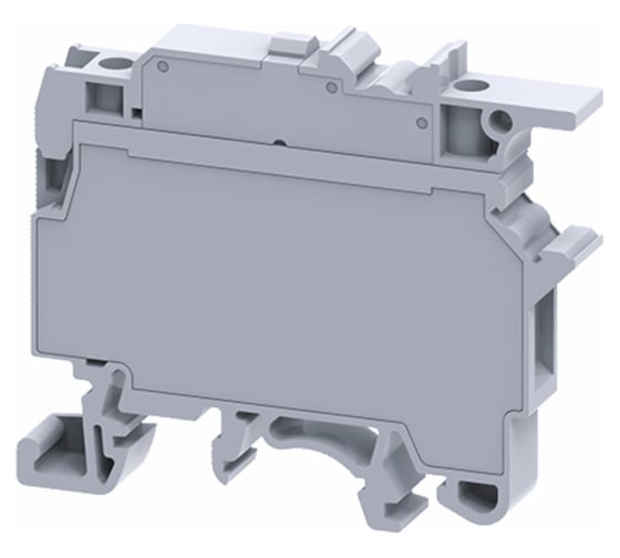 Клемма КЭАЗ для предохранителей с индикатором винтовая OptiClip CF-4-HESILA-240V-(5x20)-6,3A-(0,2-6)-серый 100 шт 289798