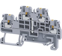 Клемма 2х-ярусная push-in КЭАЗ OptiClip CPDL-2,5-2L-I-S-серый -50шт 331864