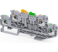 Клемма 2х-ярусная push-in КЭАЗ OptiClip CPDLK-2,5-2L-MT-N-I-серый -50шт 331872