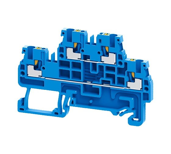Клемма КЭАЗ 2х-ярусная push-in КЭАЗ OptiClip CPDL-2,5-2L-I-BU-синий 50 шт 331863