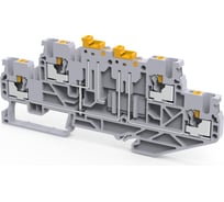 Клемма 2х-ярусная push-in КЭАЗ OptiClip CPDLK-2,5-2L-MT-N-I-S-серый -50шт 331874