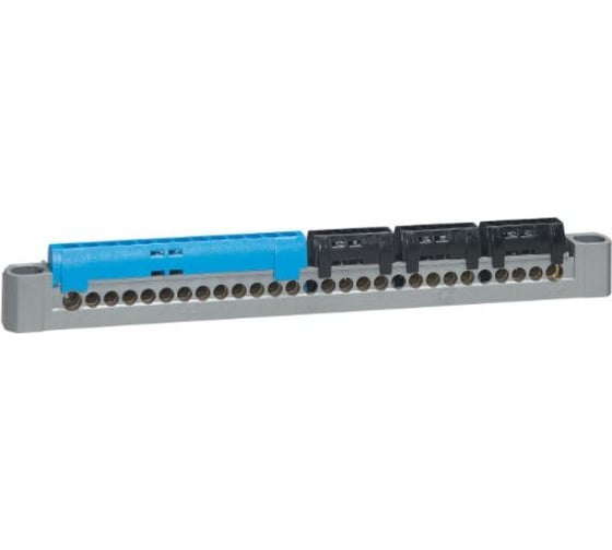 Клеммный блок Legrand 3P+N (по 4 подключения на фазу, 13 подключений на нейтраль) 404814 1
