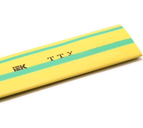 Термоусаживаемая трубка IEK ТТУ 30/15, желто-зеленая, 1м UDRS-D30-1-K52