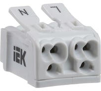 Пружинная клемма IEK соединительная КСП2-L+N UKZ-B06-2P-F0-E0-10