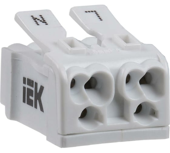 Пружинная клемма IEK соединительная КСП2-L+N UKZ-B06-2P-F0-E0-10