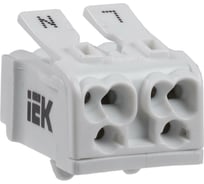 Пружинная клемма IEK соединительная КСПн2-L+N UKZ-B06-2P-F1-E0-10